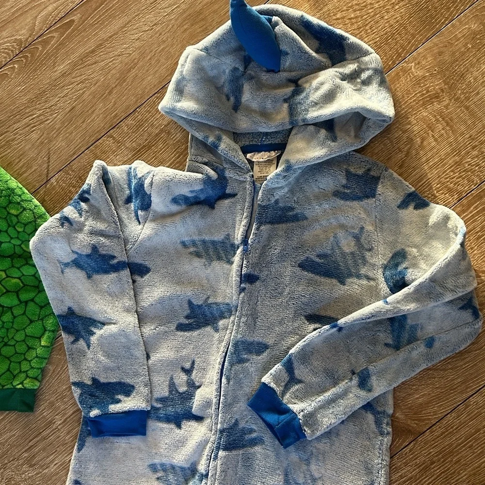 Bundle Carter's Green Dinosaur and Blue Camouflage Footies